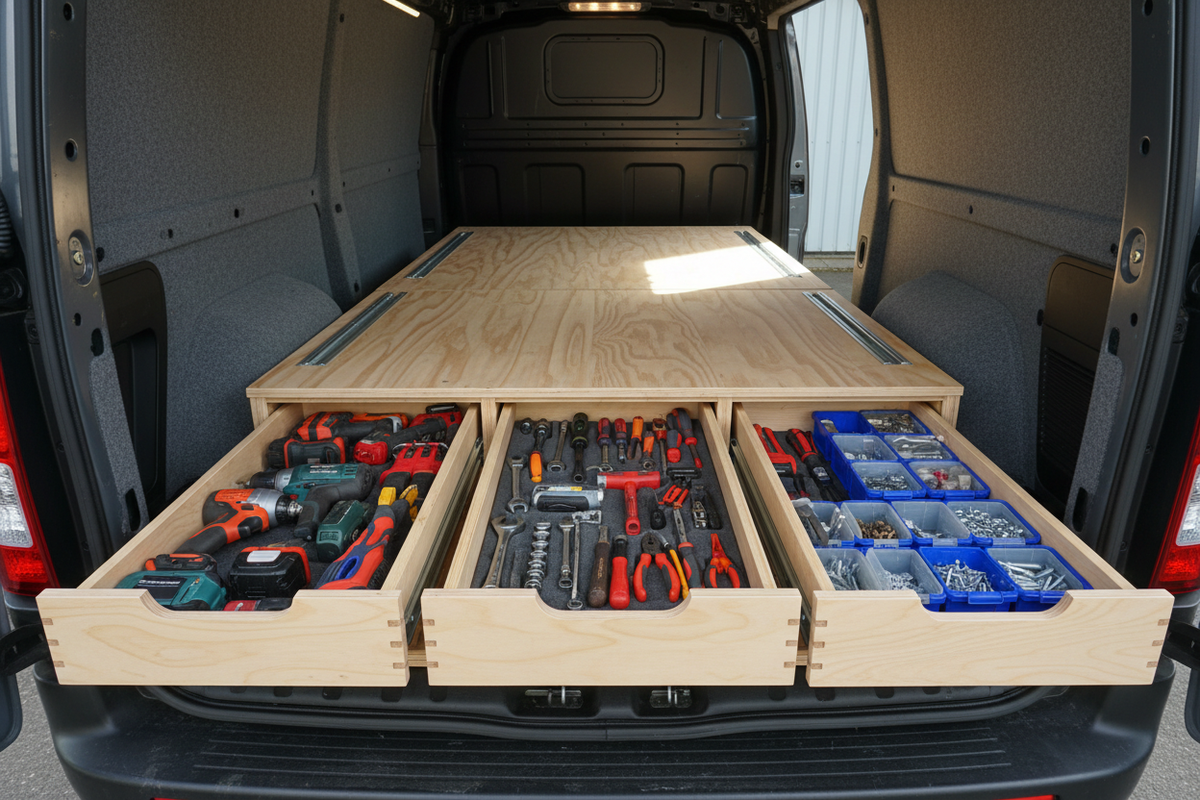 Under-floor storage drawers